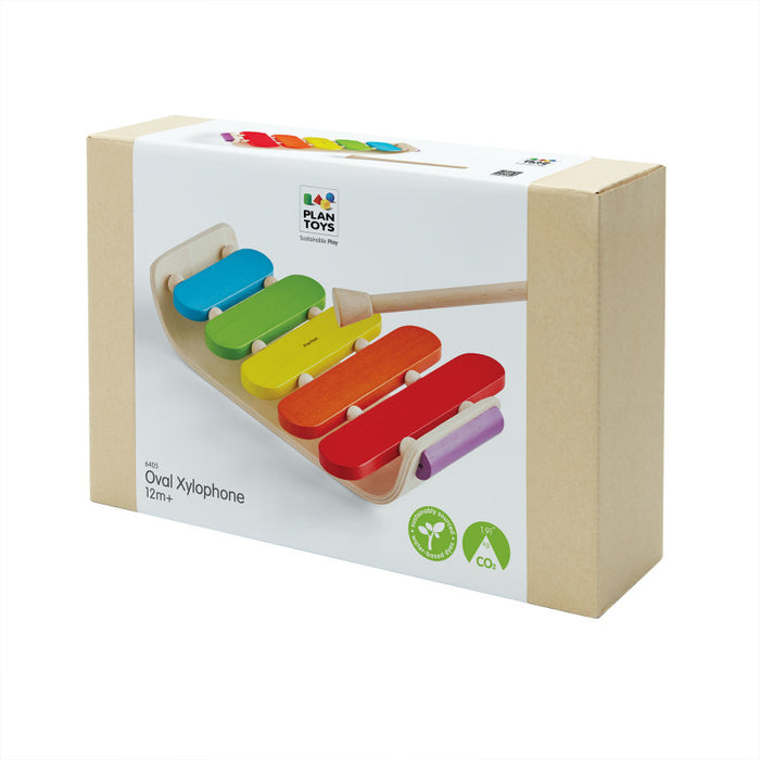 PlanToys PTS6405 Wooden Oval Xylophone Musical Toy