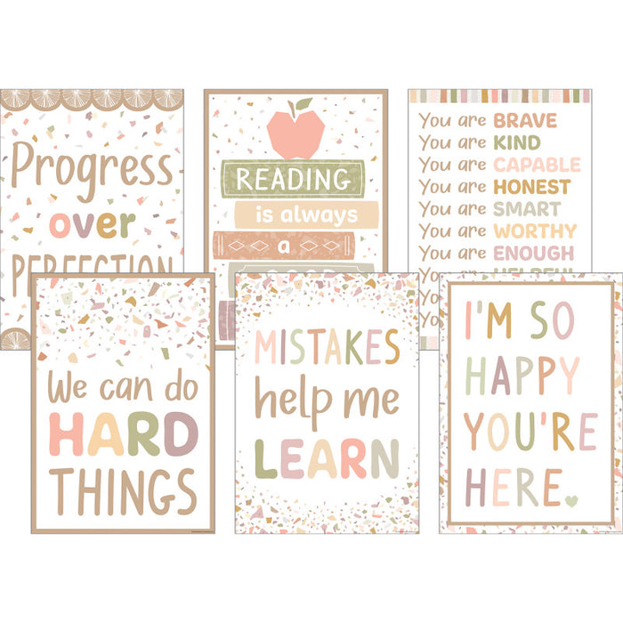 Teacher Created Resources TCR2088718 Terrazzo Tones Positive Poster, Set of 6