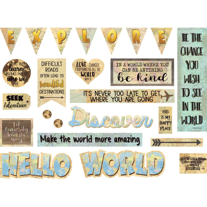 Teacher Created Resources TCR8624 Travel the Map Mini Bulletin Board Set