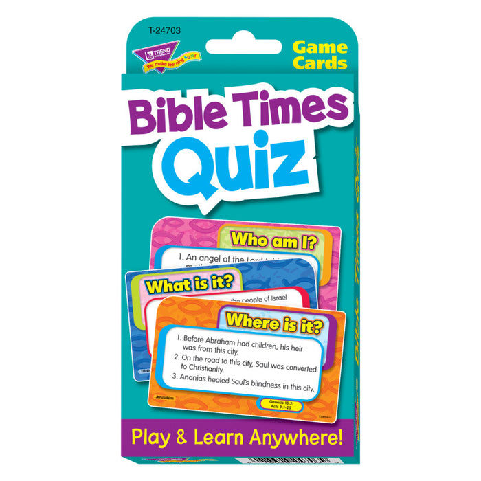 TREND T-24703 Bible Times Quiz Challenge Cards