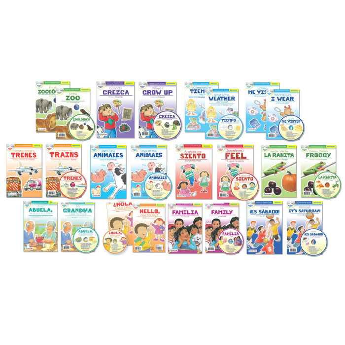 Creative Teaching Materials PBSCTM2021 Spanish-English Readers with Audio CD Bundle, Set of 12