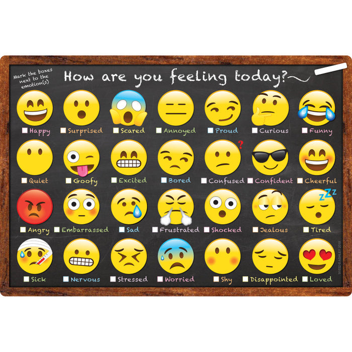 Ashley Productions ASH91032 Smart Poly&trade; Chart, 13" x 19", Emotions Icon How Are You Feeling