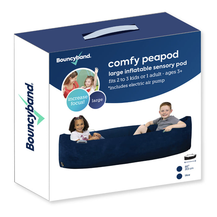 Bouncyband BBAPD80BU Comfy Peapod, Inflatable Sensory Pod , 80", Blue