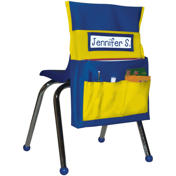 Carson Dellosa Education CD-158036 Chairback Buddy&trade; Pocket Chart, Blue/Yellow