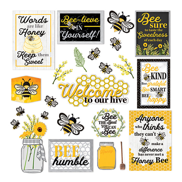 Eureka EU-847809 The Hive Motivational Gallery Wall Bulletin Board Set