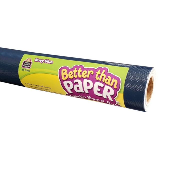 Teacher Created Resources TCR32352 Better Than Paper Bulletin Board Roll, 4' x 12', Navy Blue, Pack of 4
