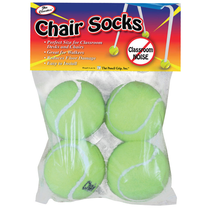 The Pencil Grip TPG230 Chair Socks, Yellow, Pack of 4