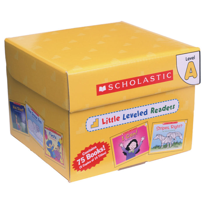 Scholastic Teaching Solutions SC-0545067693 Little Leveled Readers Book: Level A Box Set, 5 Copies of 15 Titles