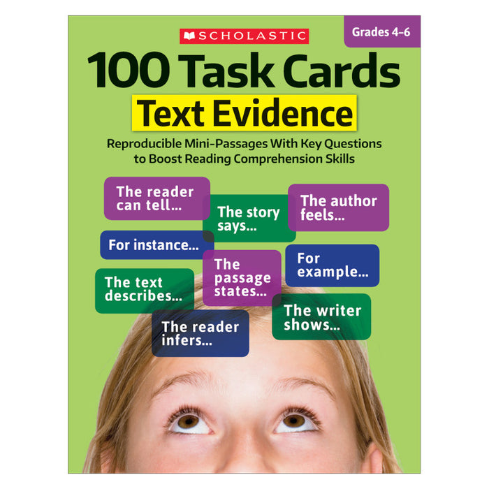 Scholastic Teaching Solutions SC-811301 100 Task Cards: Text Evidence