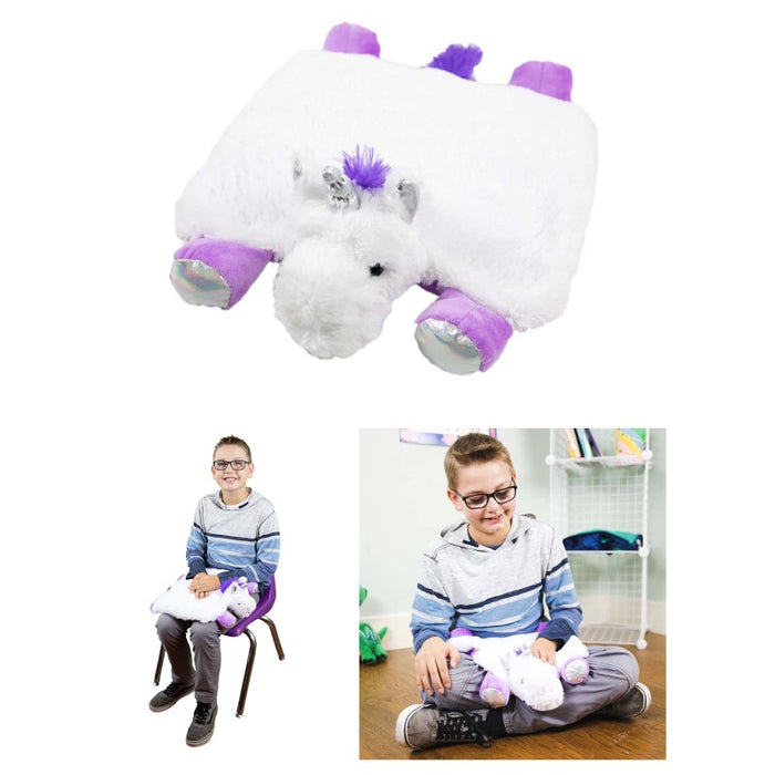 Bouncyband BBALPUN Washable Sensory Plush Lap Pad, Unicorn