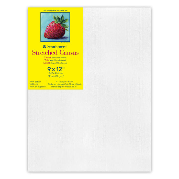 Strathmore STT31309 300 Series Traditional Stretched Canvas, 9x12 inch