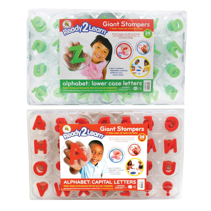 READY 2 LEARN CE-6713 Giant Stampers - Alphabet - Uppercase & Lowercase - Set of 56