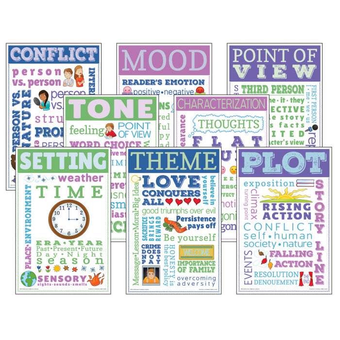 McDonald Publishing MC-CC3101 Elements of Literature Chatter Charts