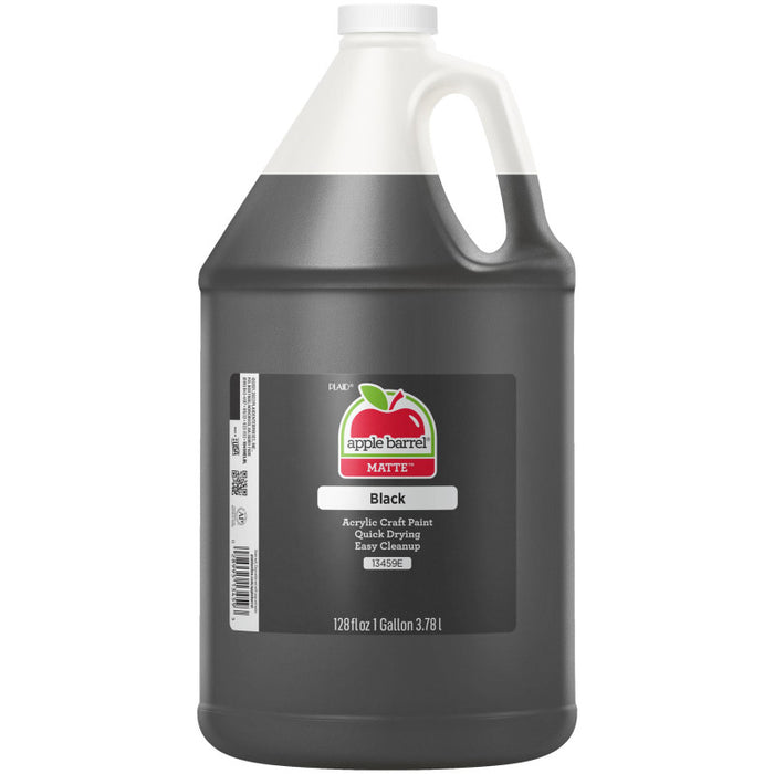 Apple Barrel APP13459E Acrylic Paint Matte, Gallon, Black