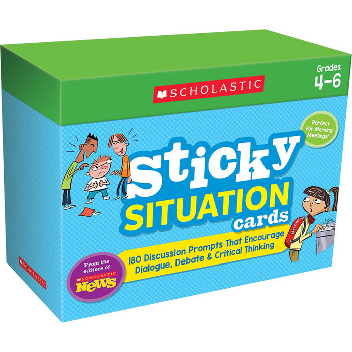 Scholastic Teaching Solutions SC-716847 News Sticky Situation Cards: Grades 4-6
