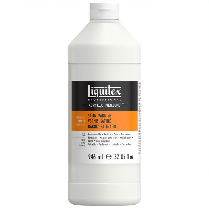 Liquitex LIQ8232 Professional Acrylic Satin Varnish, Clear, 32 oz (946 mL)