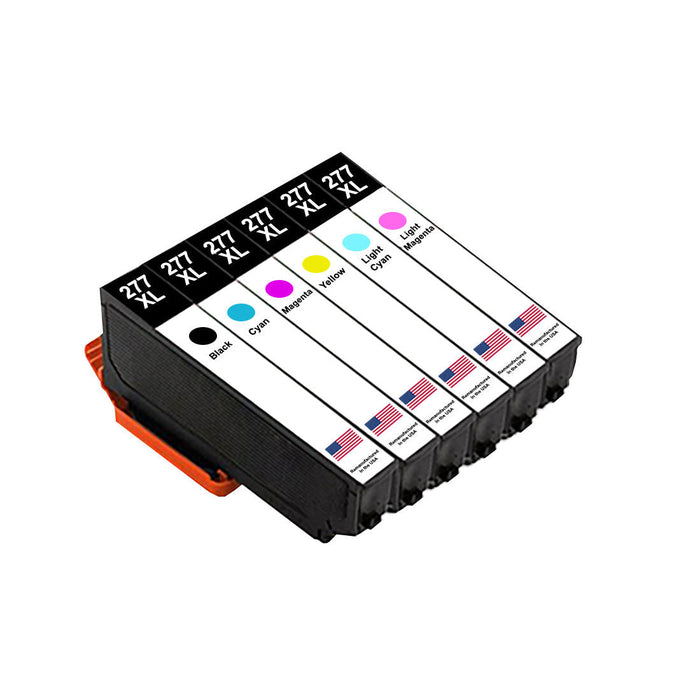 U.S. Remanufactured for Epson T277XL Black and 5 Color Combo 6-Pack
