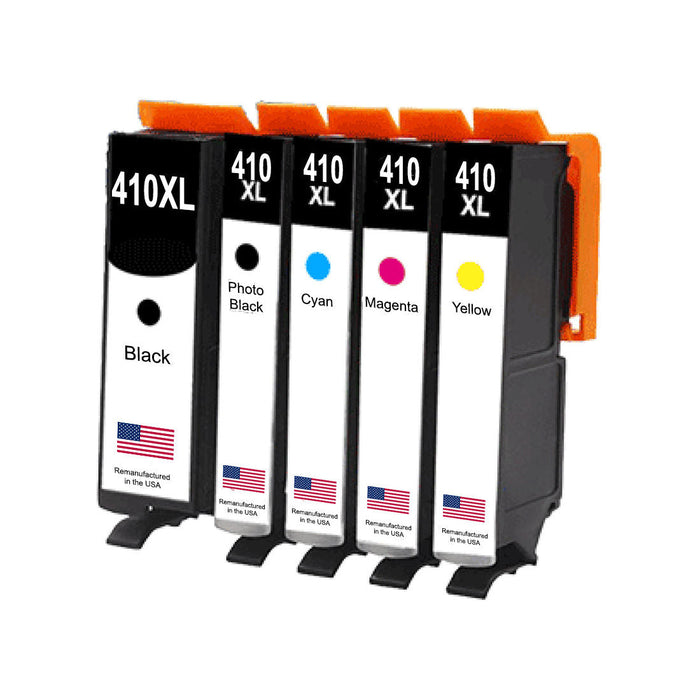 U.S. Remanufactured for Epson T410XL Black and 4 Color Combo 5-Pack