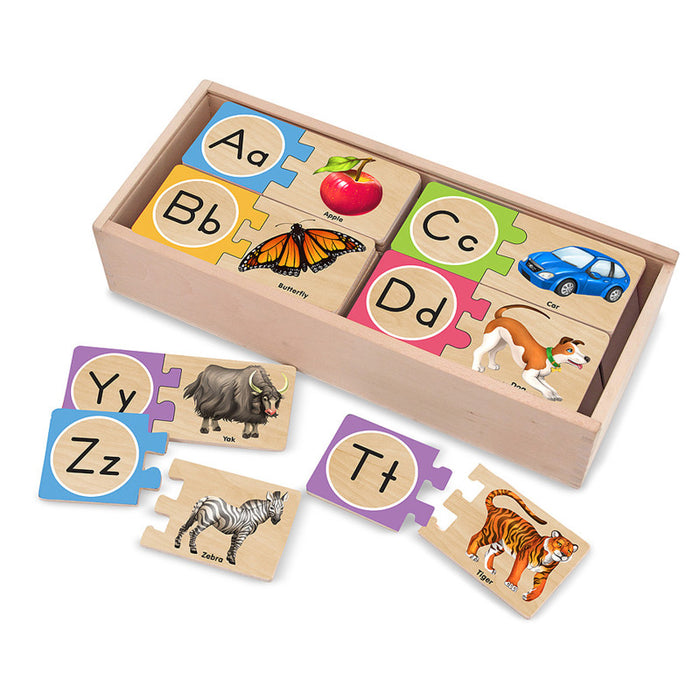 Melissa & Doug LCI2541 Self-Correcting Wooden Alphabet Letter Puzzles