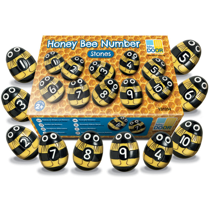 Yellow Door YUS1094 Honey Bee Number Stones, Set of 20