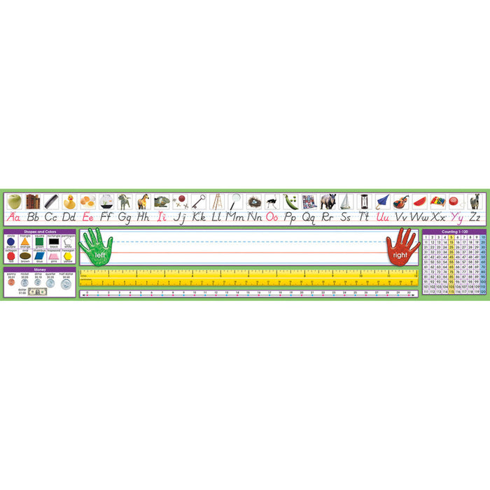 North Star Teacher Resources NST9041 Adhesive Primary Modern Manuscript Desk Plates, 17.5 x 4", Pack of 36