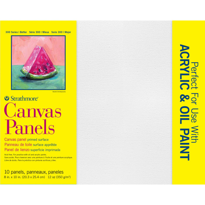 Strathmore STTP31108 300 Series Canvas Panels, 10 Pack, 8x10 inch, 1 Count