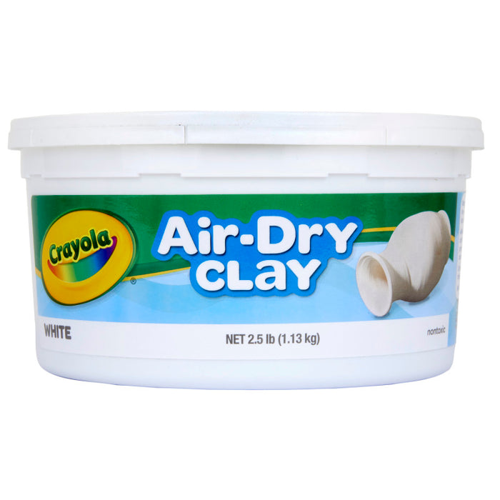 Crayola BIN575050 Air-Dry Clay, 2.5 Pounds Resealable Bucket, White