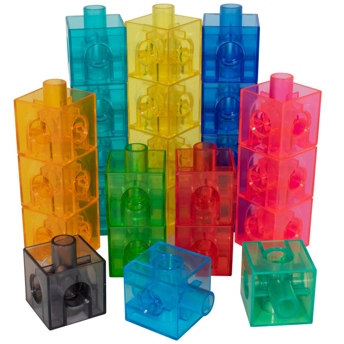 edxeducation CTU12024 Translucent Linking Cubes - Set of 100 - 0.8 Inch