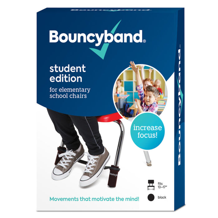 Bouncyband BBABBCBK Chair Band for Elementary School Chairs, Black