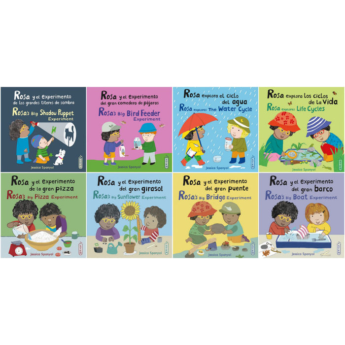 Child's Play Books CPY9781786289841 Rosa's Workshop Set 1 & 2 Bilingual Spanish/English 8-Book Set