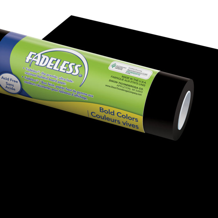 Fadeless PAC57308 Bulletin Board Art Paper, Black, 48" x 12', 4 Rolls