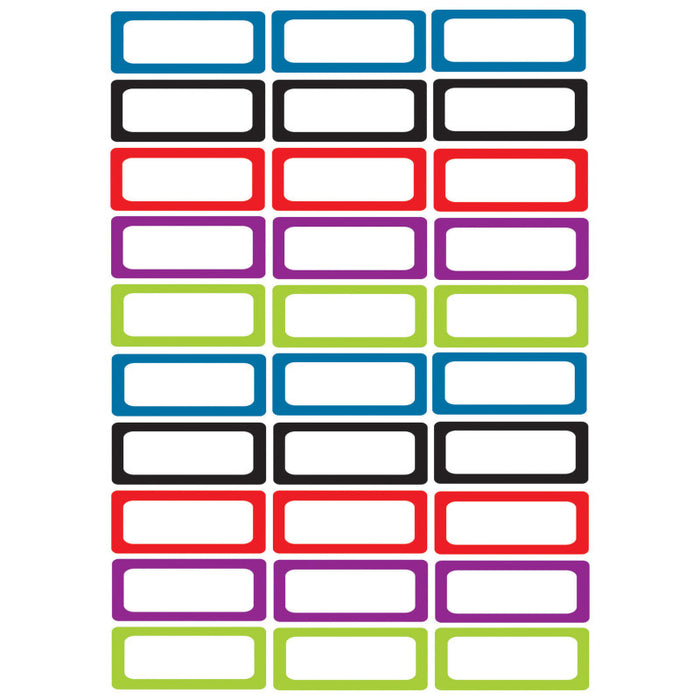 Ashley Productions ASH10078 Die-Cut Magnetic Foam Assorted Color Labels/Nameplates, Pack of 30