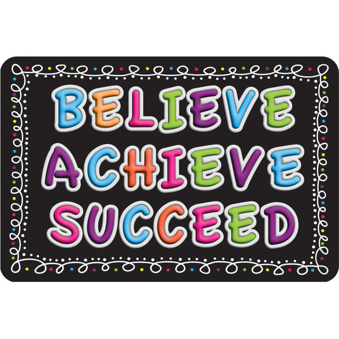 Ashley Productions ASH12532 The Original Fun Mat Computer Mouse Pad, 11.75x8 in, Believe, Achieve, Succeed, Chalk Loops