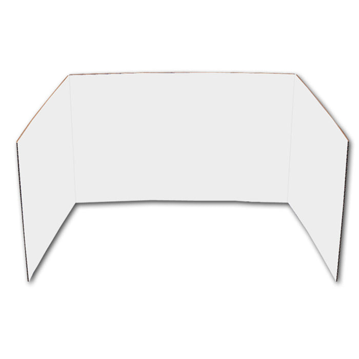 Flipside Products FLP61848 Corrugated Privacy Shield, 18" x 48", White, Pack of 24
