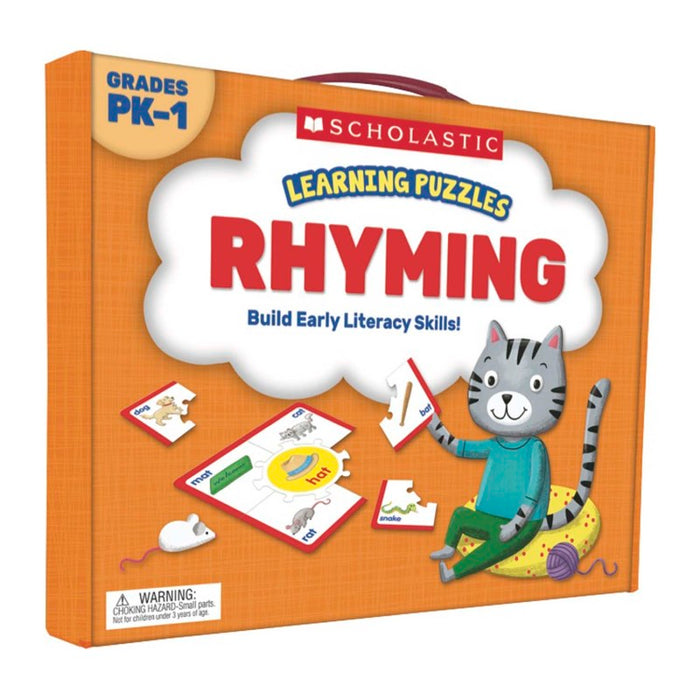 Scholastic SC-823973 Learning Puzzles: Rhyming, Grades PK-1