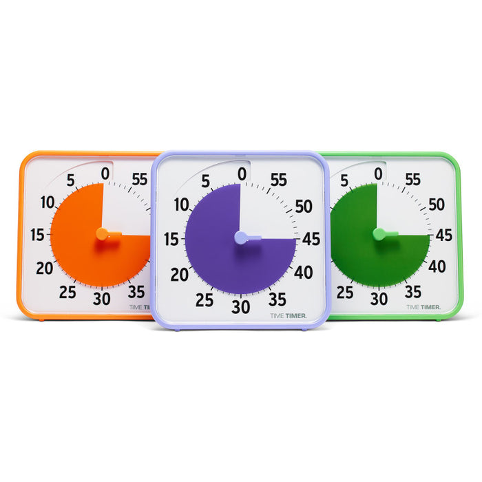 Time Timer TTMTT08BSEC3W Original 8" Timer - Learning Center Classroom Set, Secondary Colors, Set of 3