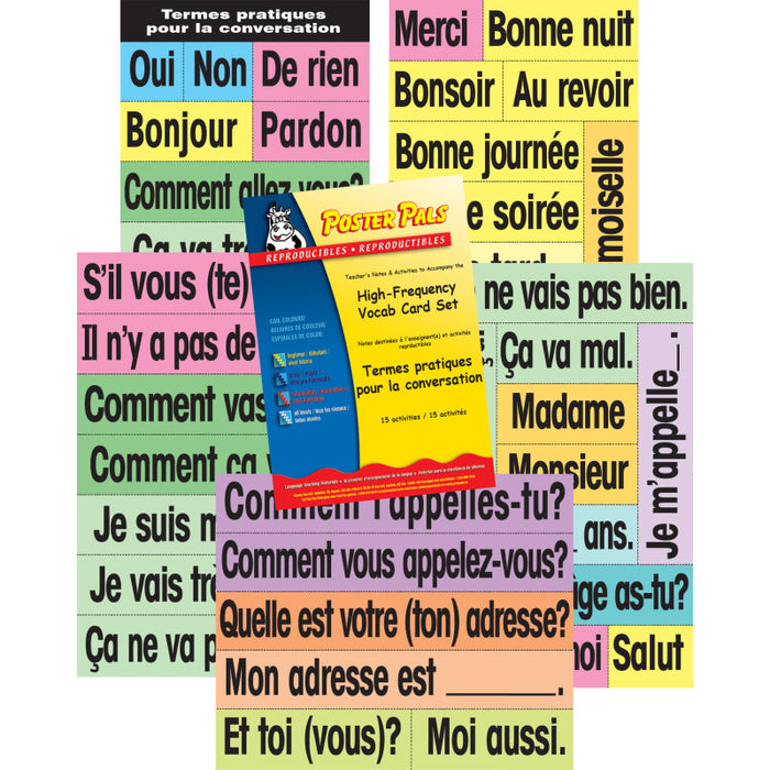 Poster Pals PSZP145R French High-Frequency Vocab Card Set