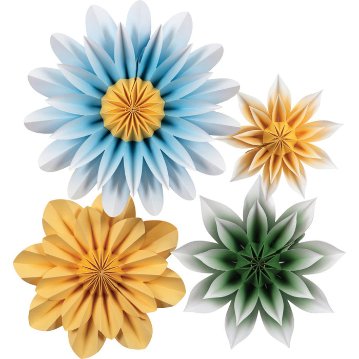 Teacher Created Resources TCR8546 Floral Sunshine Paper Flowers, Pack of 4
