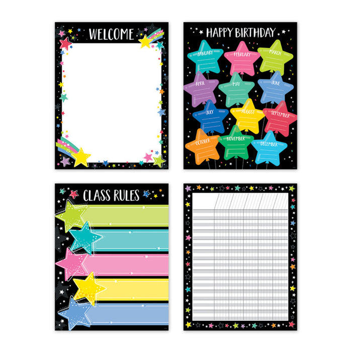 Creative Teaching Press CTP10989 Star Bright Classroom Essentials 4-Chart Pack