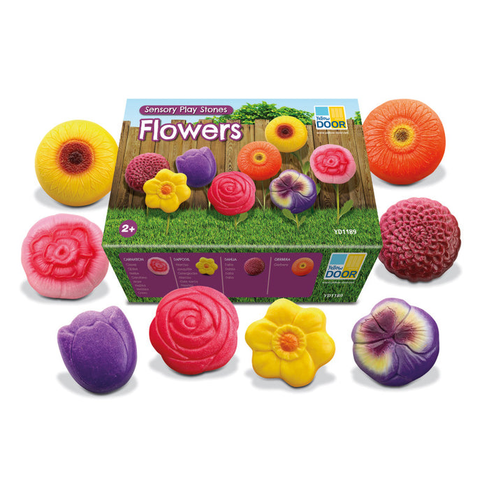 Yellow Door YUS1189 Sensory Play Stones &ndash; Flowers, Set of 8