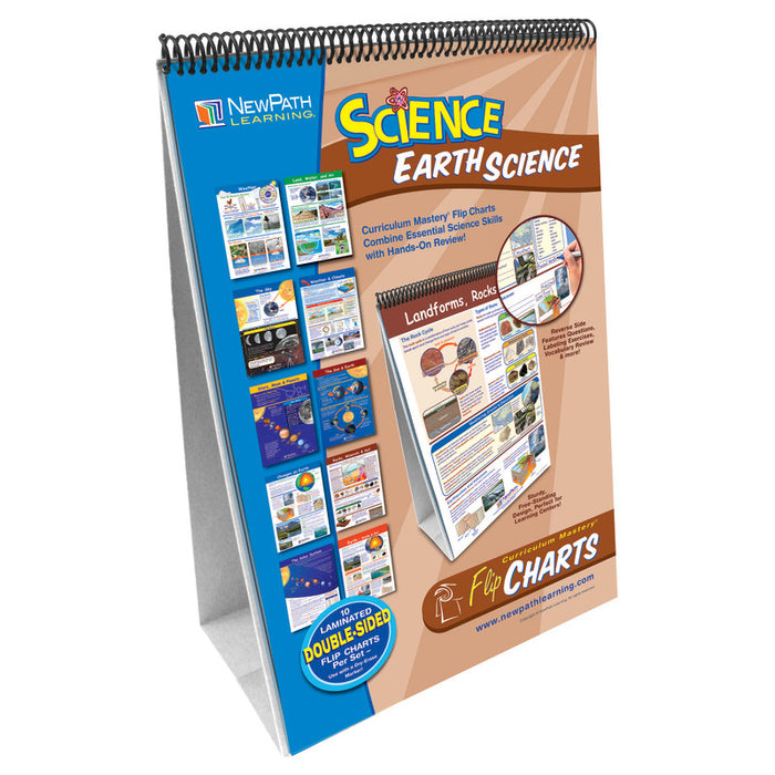 NewPath Learning NP-346008 Earth Science Curriculum Mastery Flip Chart, 10 Pages