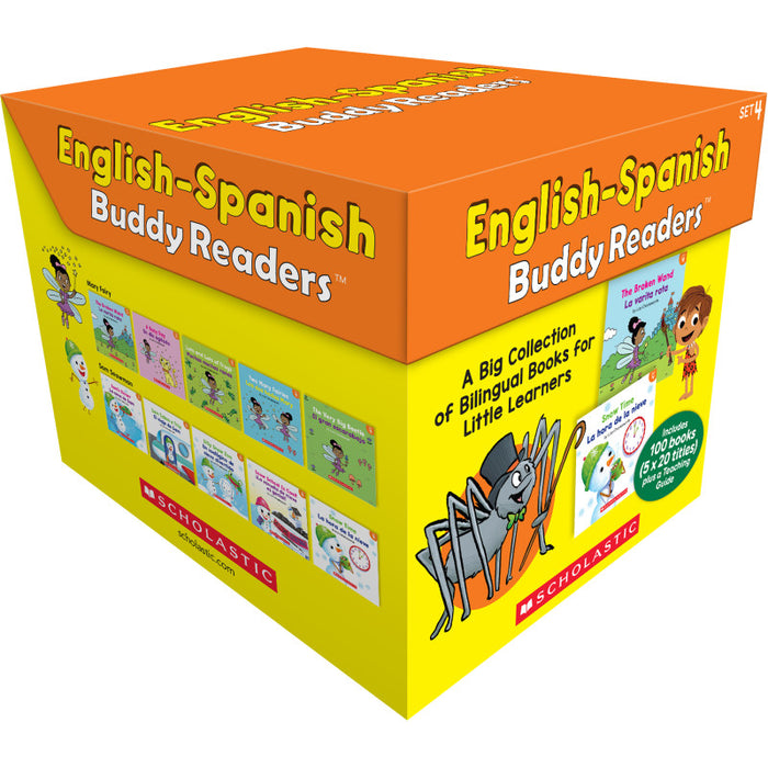 Scholastic Teaching Solutions SC-9781546160533 English-Spanish Buddy Readers: Set 4, Multiple-Copy Set, 100 Books