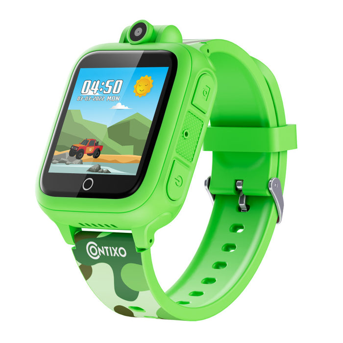 Contixo CNXKW1GREEN KW1 Smart Watch for Kids with Educational Games, HD Touch Screen, Camera, and MP3 Music Player, Green