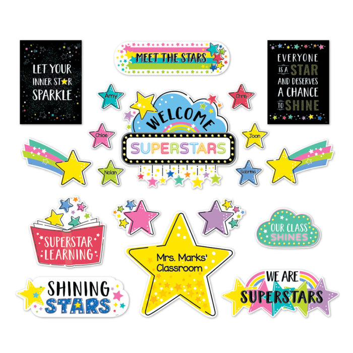 Creative Teaching Press CTP10918 Shine Bright Bulletin Board Set, 43 Pieces