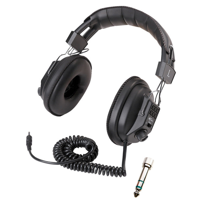 Califone CAF3068AV Switchable Stereo/Mono Headphone, with 3.5mm plug and 1/4" adapter