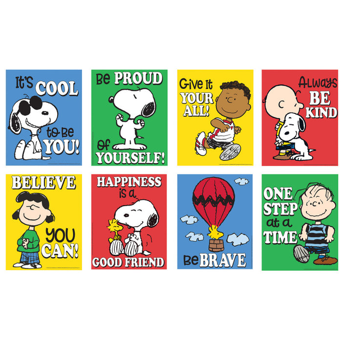 Eureka EU-838003 Peanuts Mini Poster Set, 8 Posters