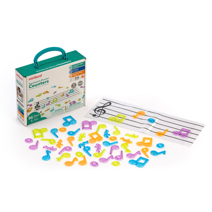 Miniland MLE97901 Translucent Musical Counters