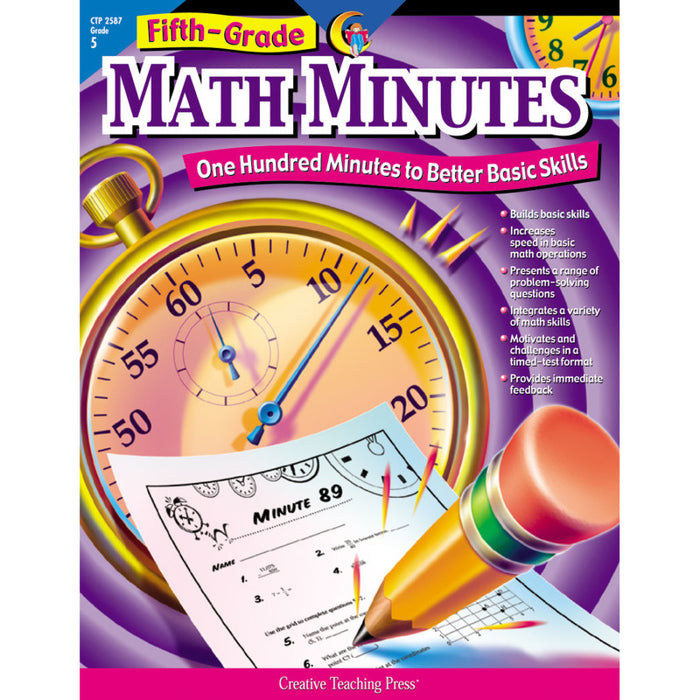 Creative Teaching Press CTP2587 Math Minutes Book, Grade 5
