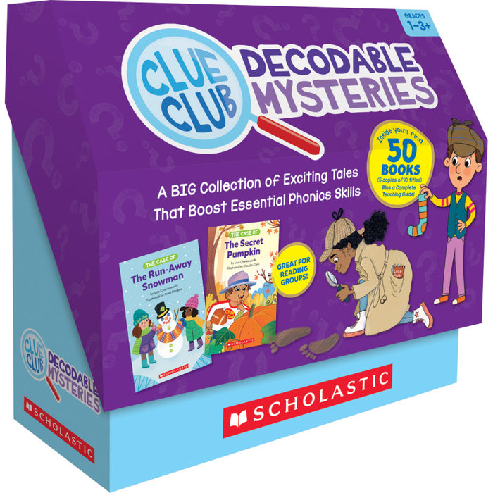 Scholastic Teaching Solutions SC-9781546108191 Clue Club Decodable Mysteries, Multi-Copy Set, 50 Books