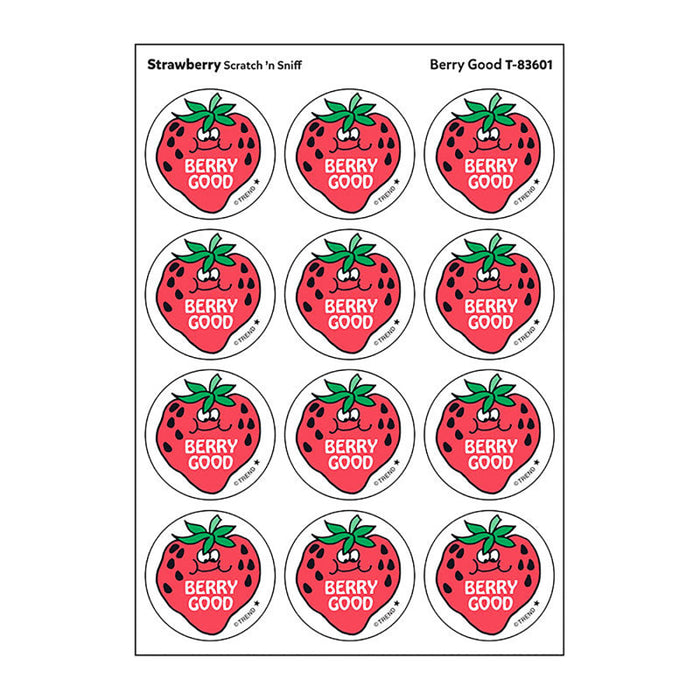 TREND T-83601 Berry Good/Strawberry Scented Stickers, Pack of 24